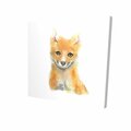 Fondo 16 x 16 in. Watercolor Baby Fox-Print on Canvas FO2793344